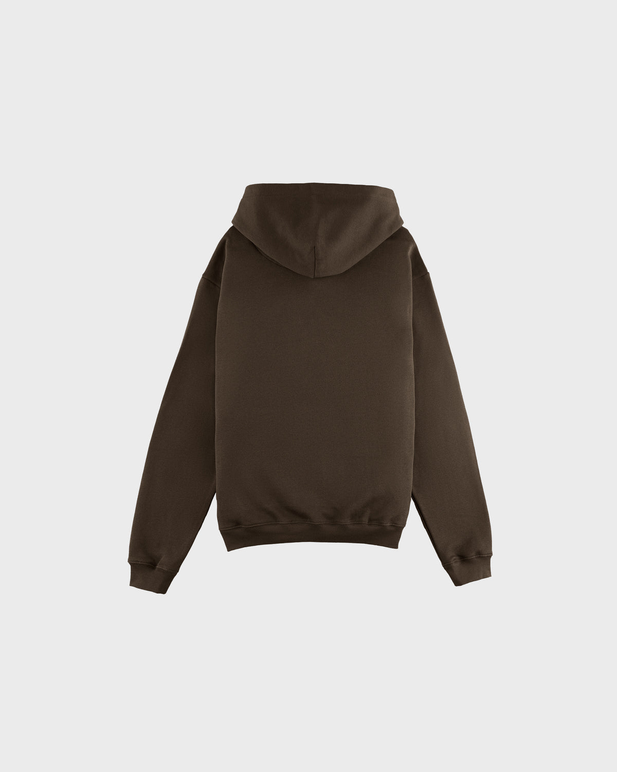 Plain Hoodie in brown, back view