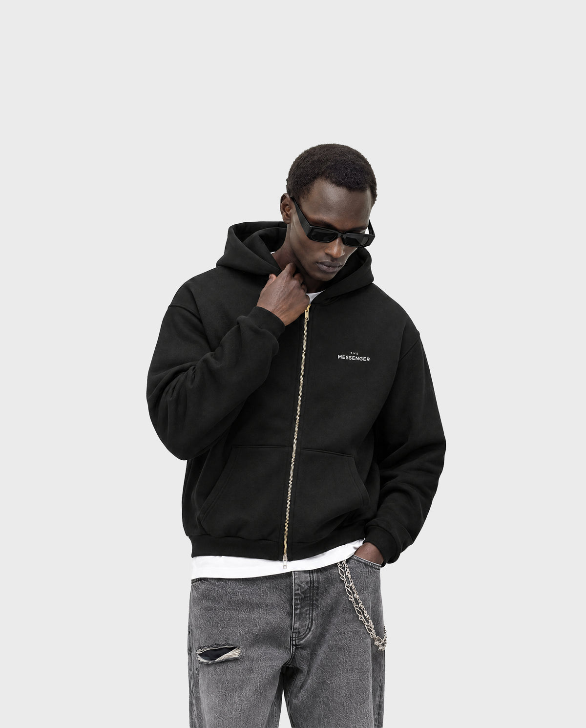 PLAIN ZIP HOODIE