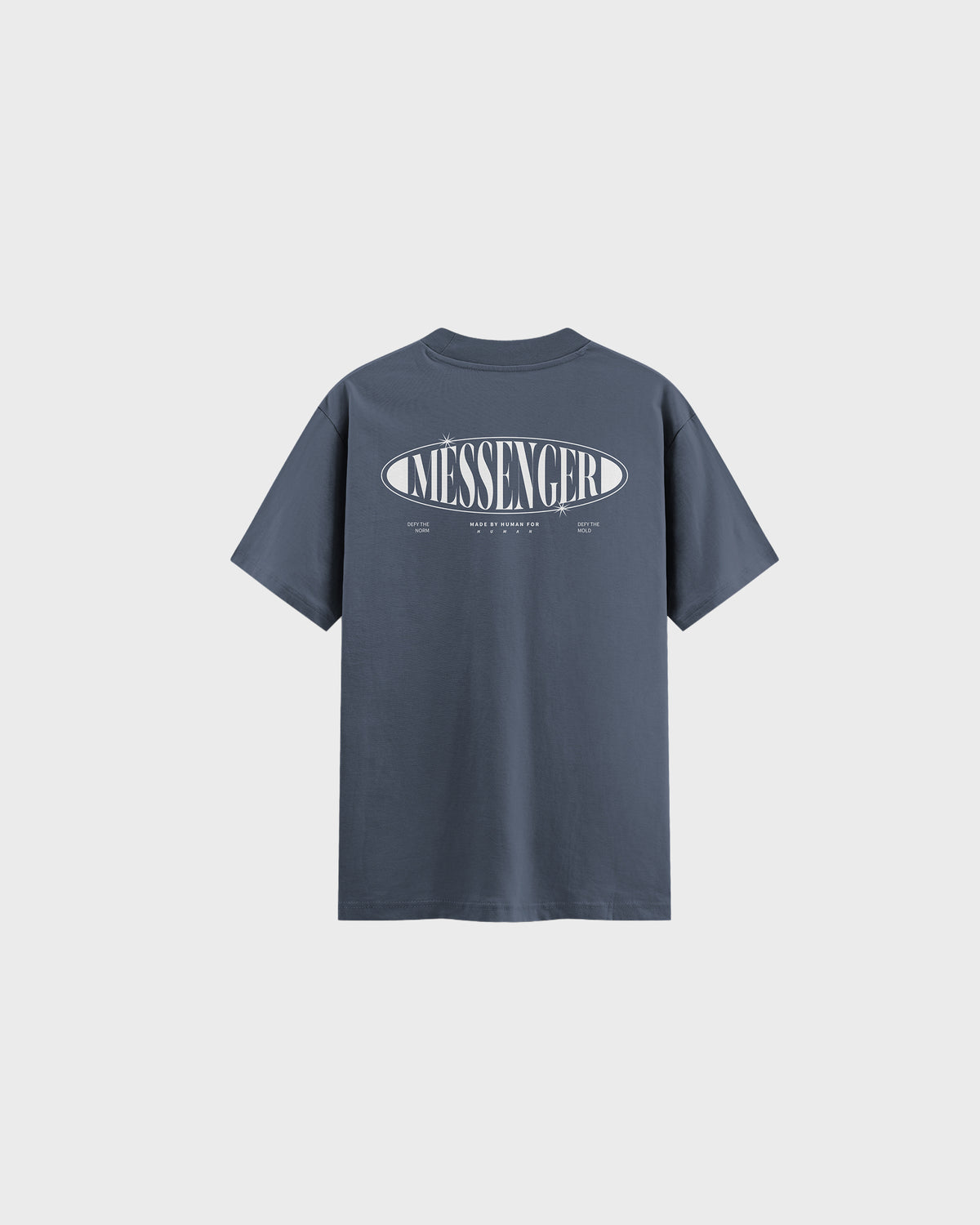 Defy The Norm T-shirt in grey, back with the Defy The Norm print